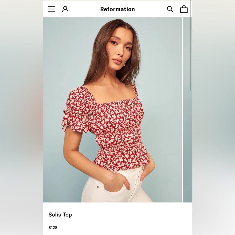 Reformation Solis Blouse NWT